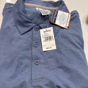 Burma bibas  blue short sleeve polo